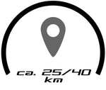 Einer der Vorteile des E-Scooter Shift iQ: Reichweite ca. 25 oder 40km, je nach Akkugröße.